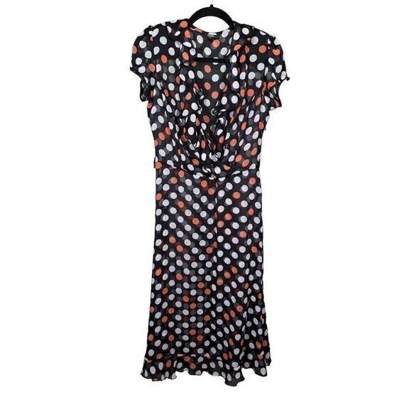 MSK Black White and Red Polka Dot Dress Women's Size 12 - Picture 1 of 4